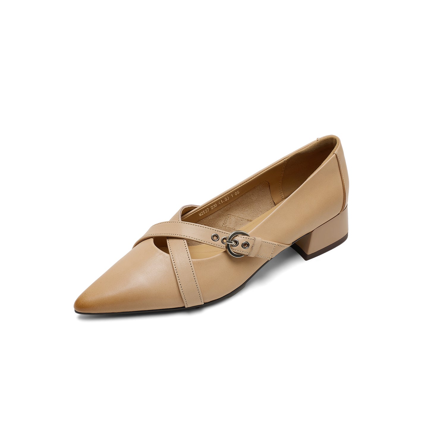 [M122] 뤼네트(Lunette)메리제인 로퍼 3.5cm 통굽 - 애프리콧