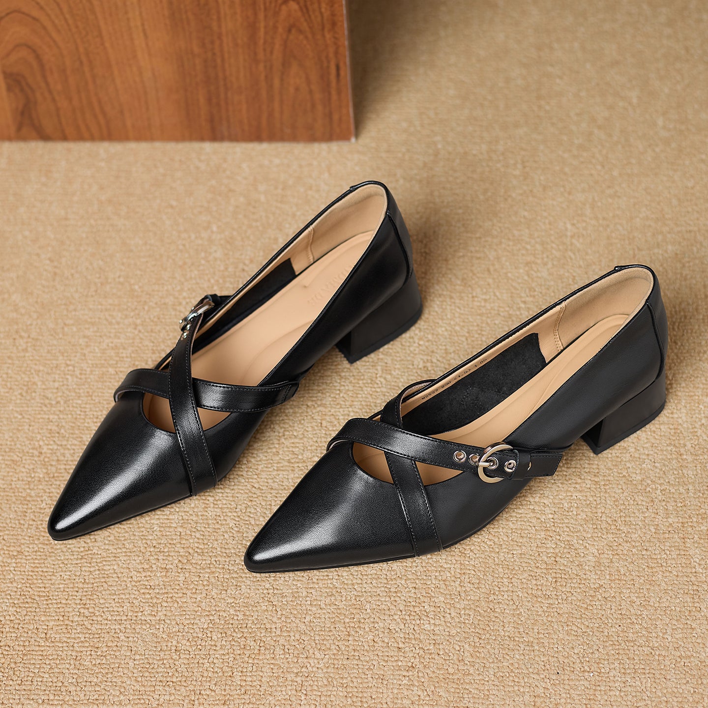 [M122] 뤼네트(Lunette)메리제인 로퍼 3.5cm 통굽 - 블랙