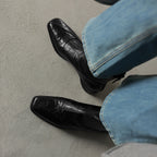 [Moloershow] 마고 리얼 양가죽 세미 스퀘어토 3cm 앵클부츠 (기본/기모)