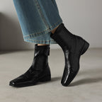 [Moloershow] 마고 리얼 양가죽 세미 스퀘어토 3cm 앵클부츠 (기본/기모)