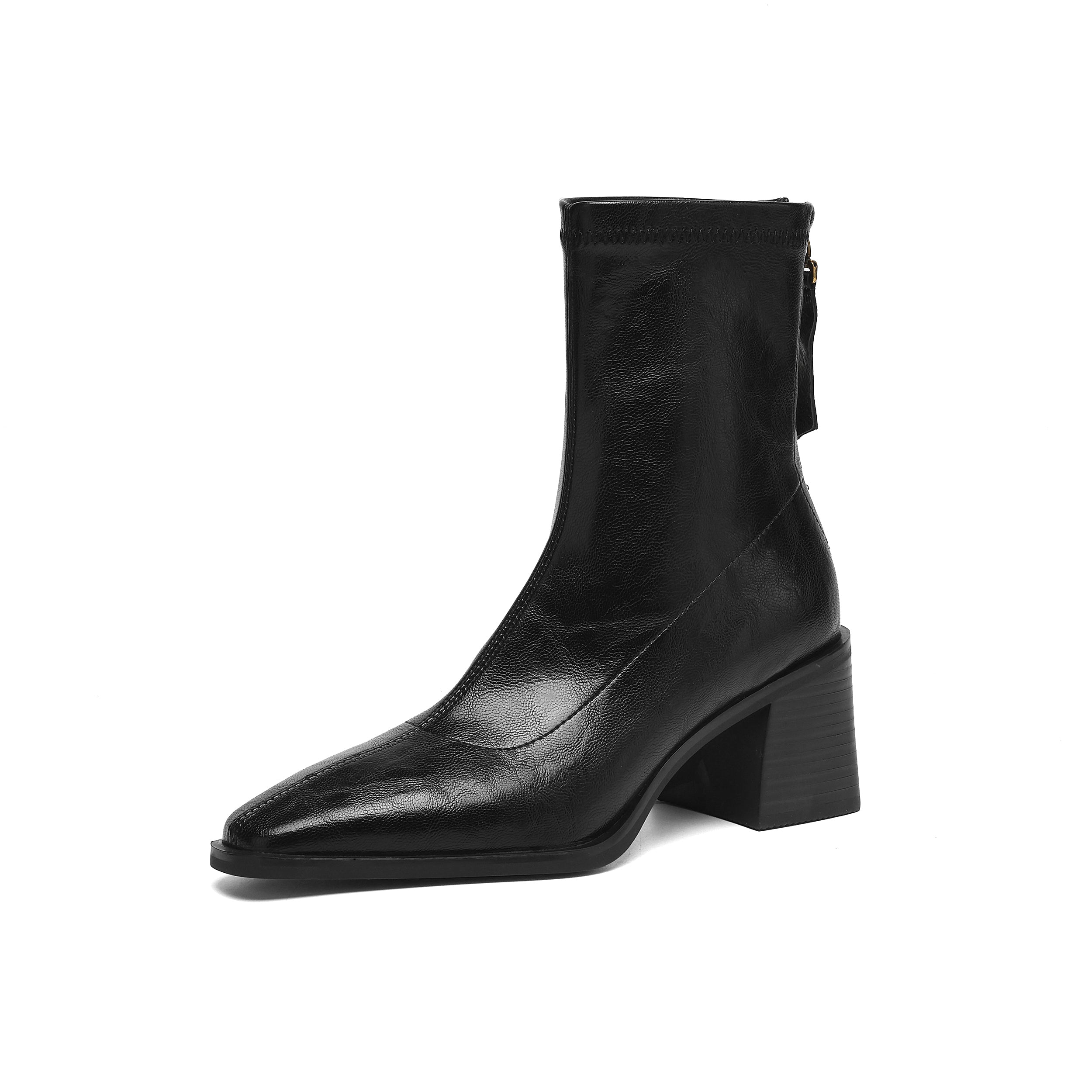 [Moloershow] 마야 스퀘어토 스판 6.5cm 앵클부츠 (기본/기모)