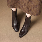 [Moloershow] 마야 스퀘어토 스판 6.5cm 앵클부츠 (기본/기모)