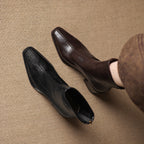 [Moloershow] 마야 스퀘어토 스판 6.5cm 앵클부츠 (기본/기모)