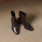 [Moloershow] 마야 스퀘어토 스판 6.5cm 앵클부츠 (기본/기모)