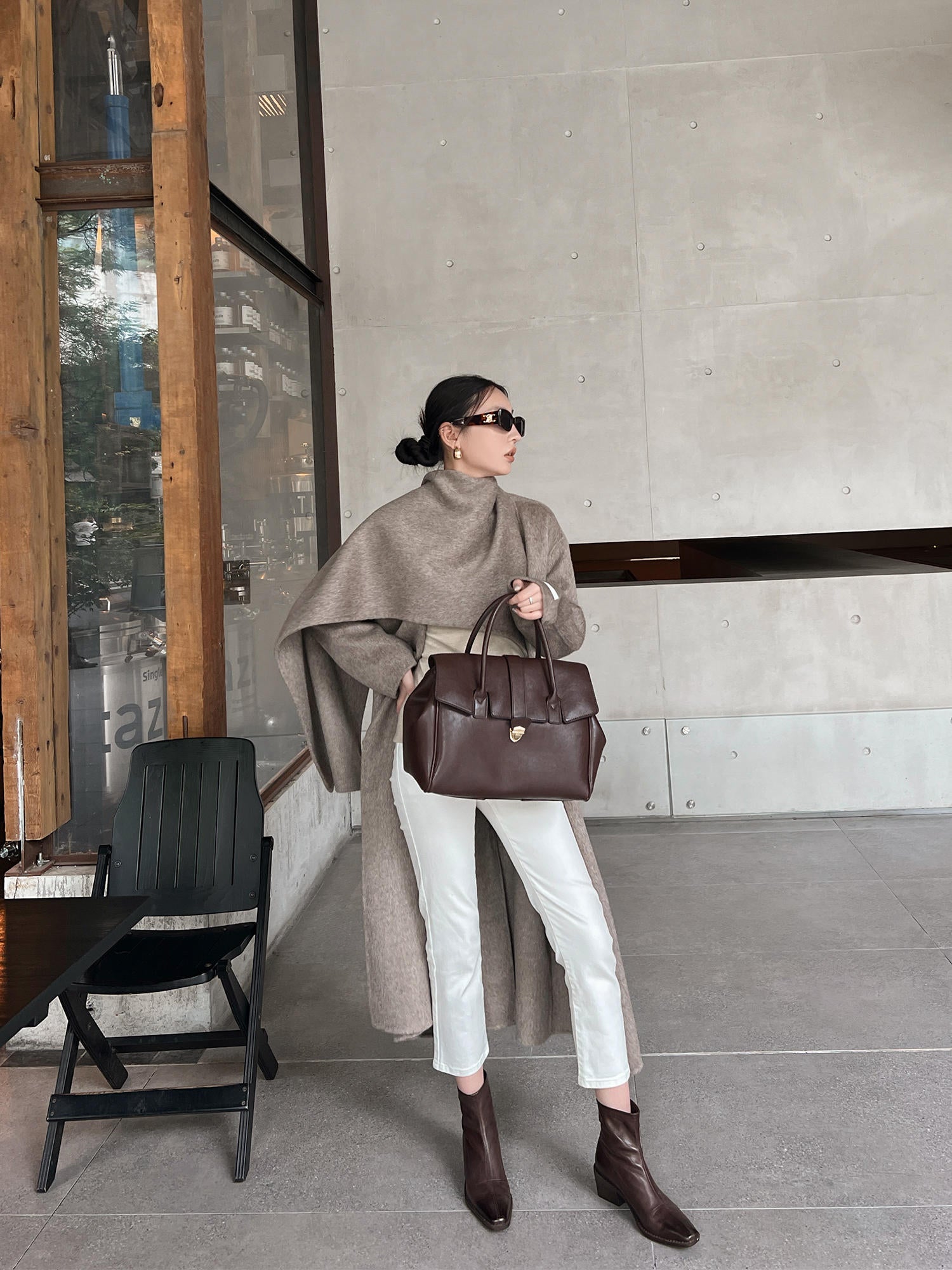 [Moloershow] 노라 프리미엄 소가죽 스퀘어토 5.5cm 앵클부츠