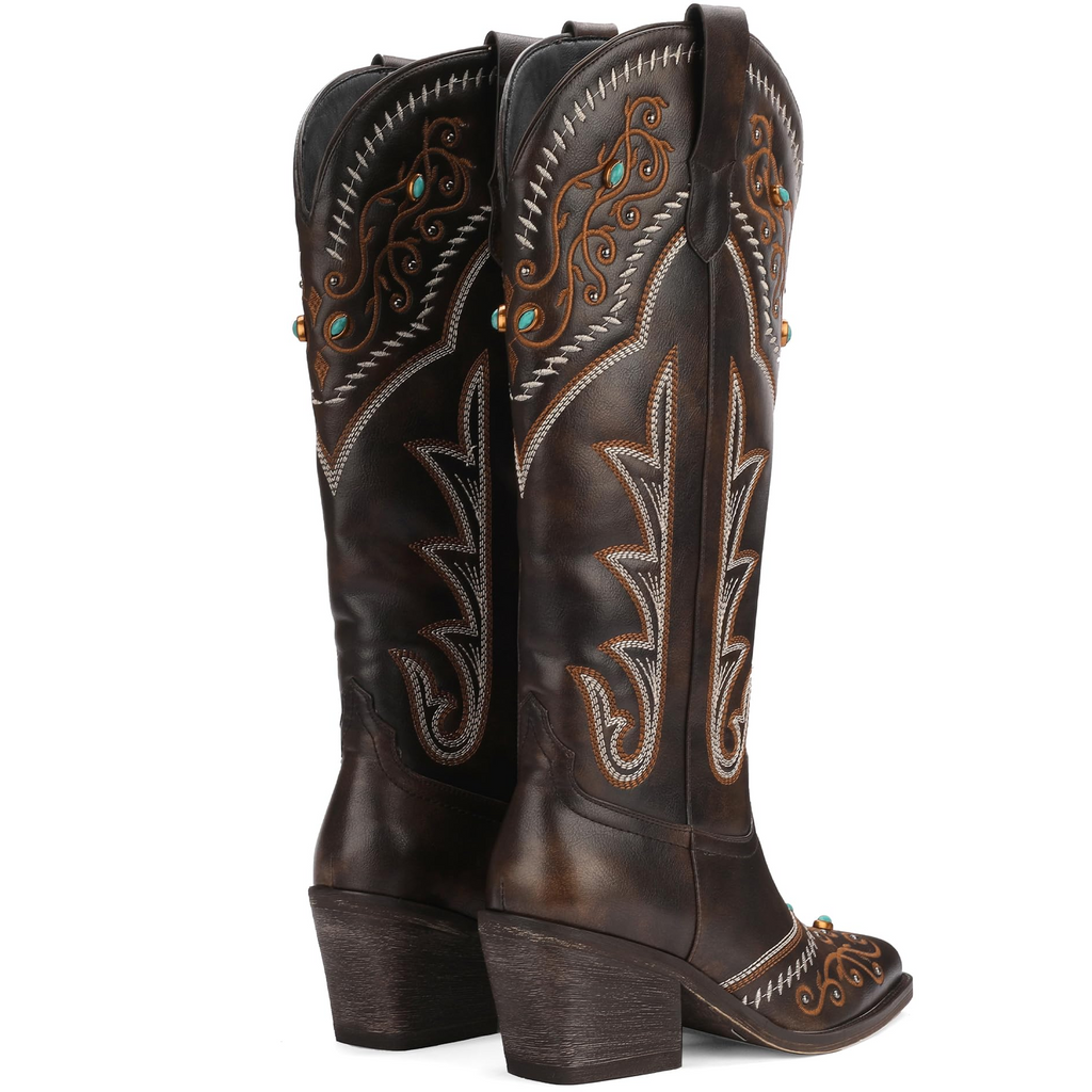 The Sedona Turquoise Detail Western Boot