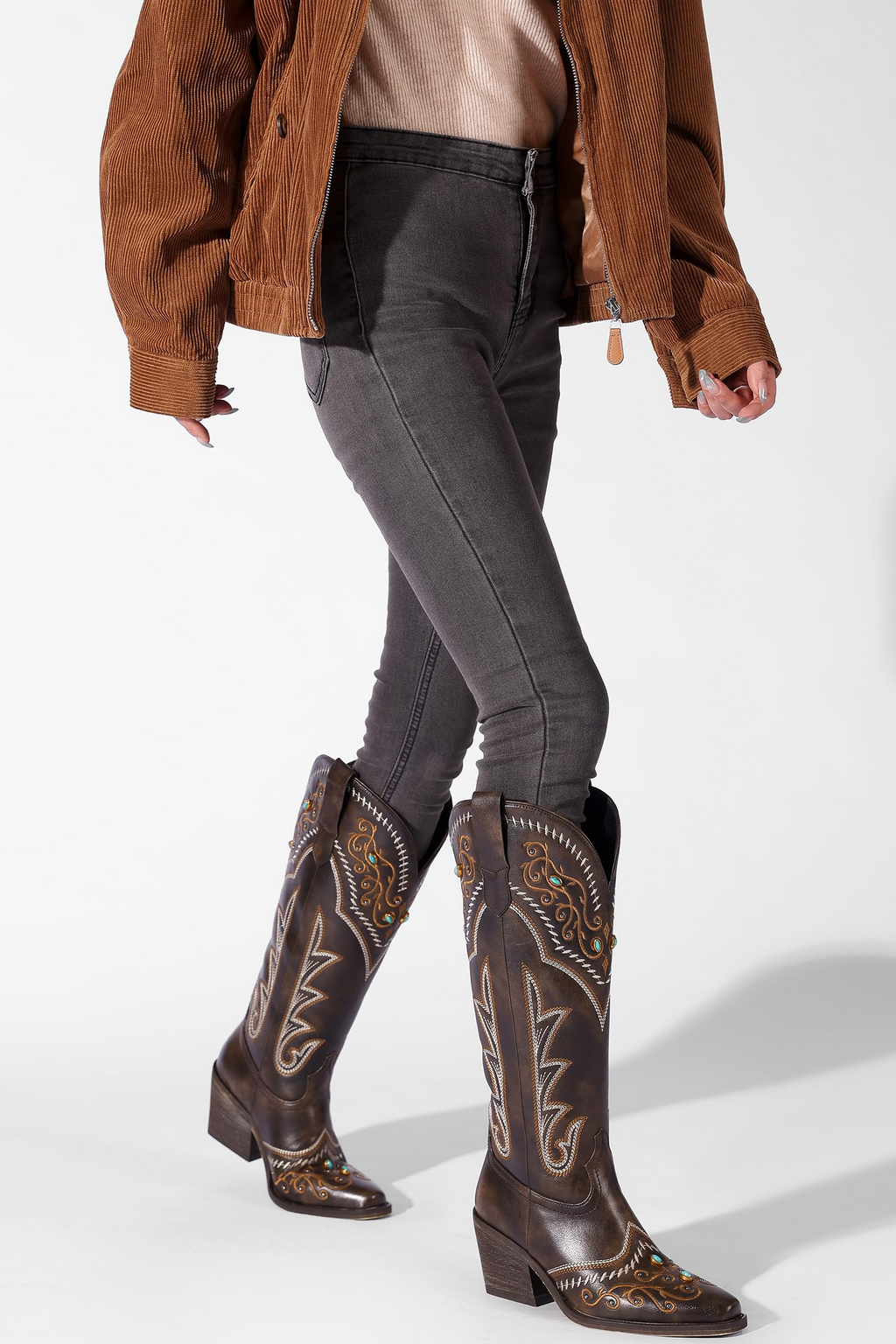 The Sedona Turquoise Detail Western Boot