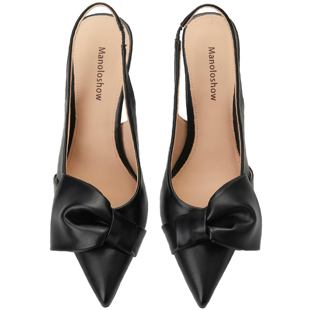 The Serena Big Bow Slingback Pump