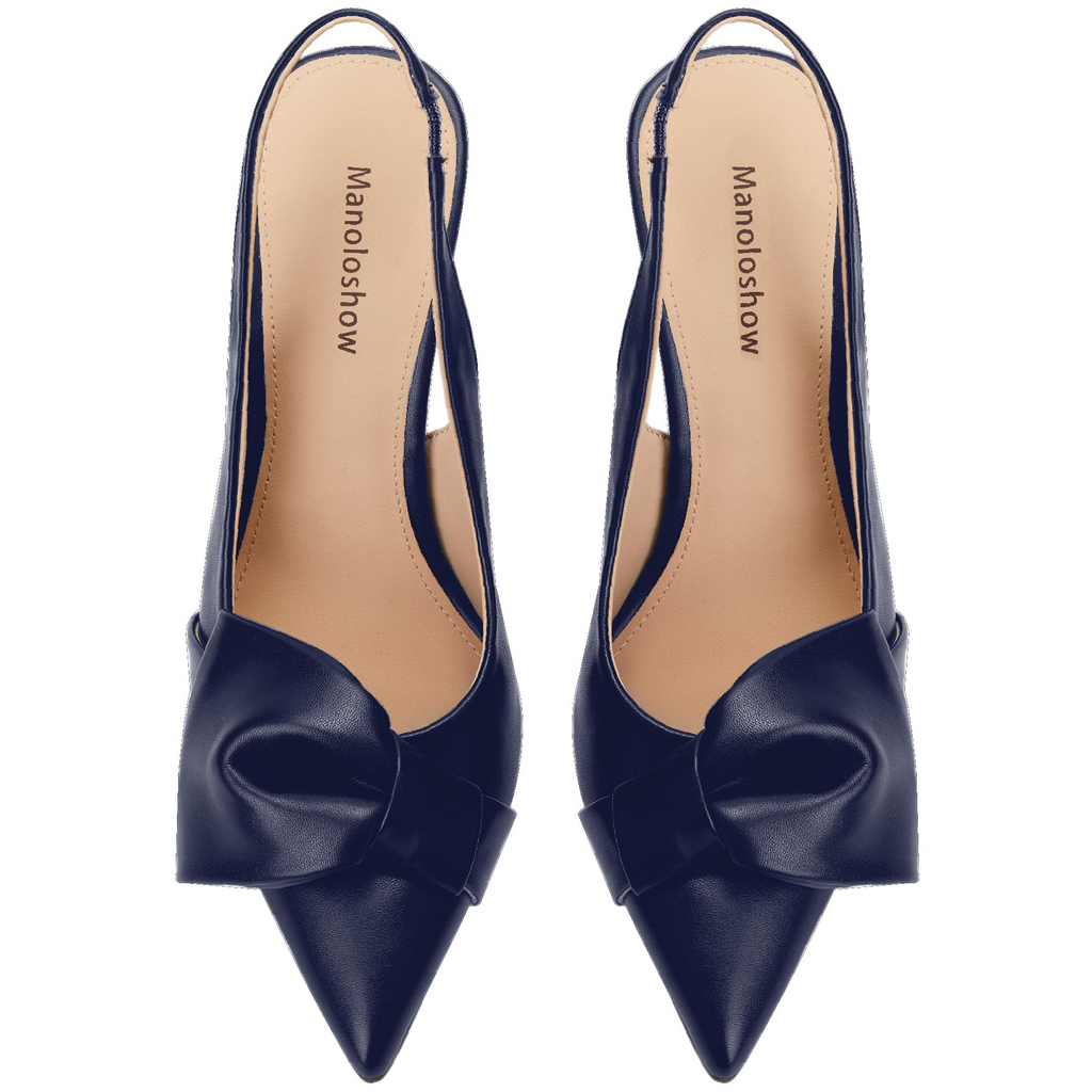 The Serena Big Bow Slingback Pump
