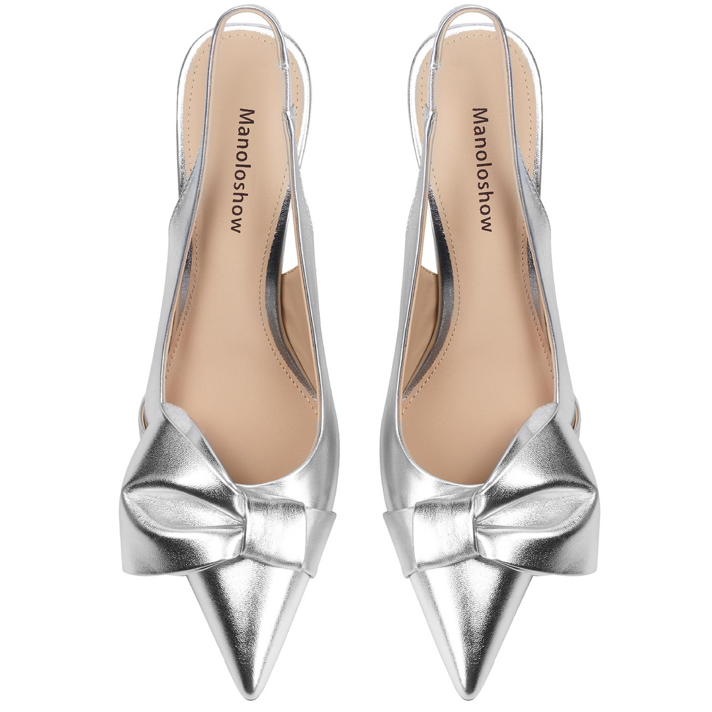 The Serena Big Bow Slingback Pump