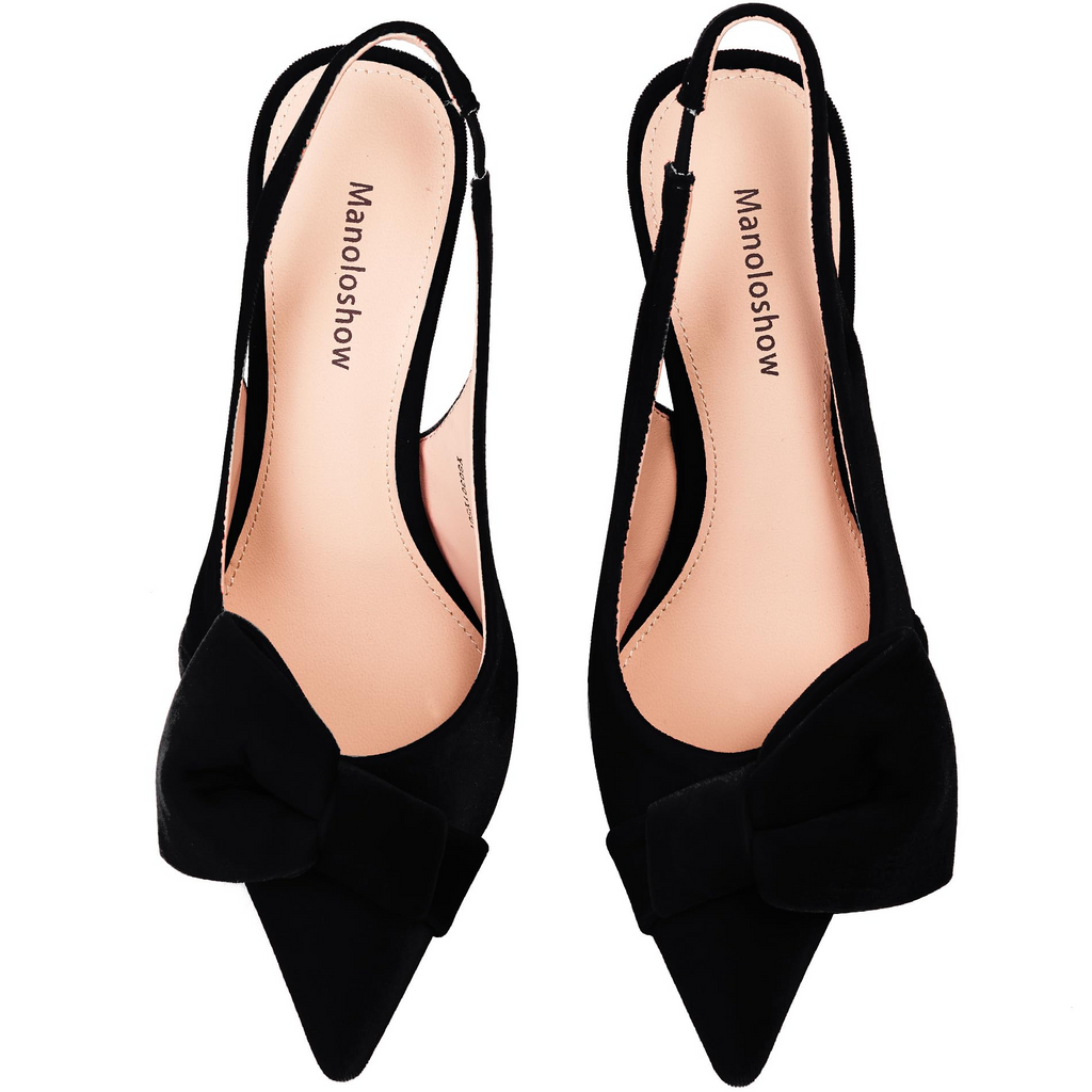 The Serena Big Bow Slingback Pump
