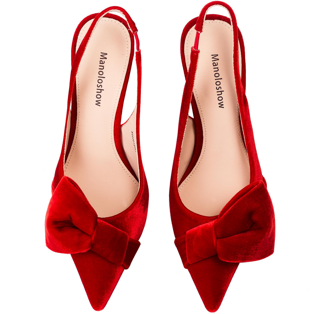 The Serena Big Bow Slingback Pump