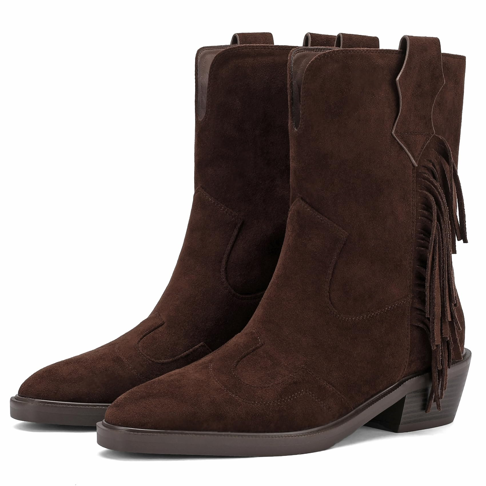 The Sierra Fringe Mid-Calf Western Boot