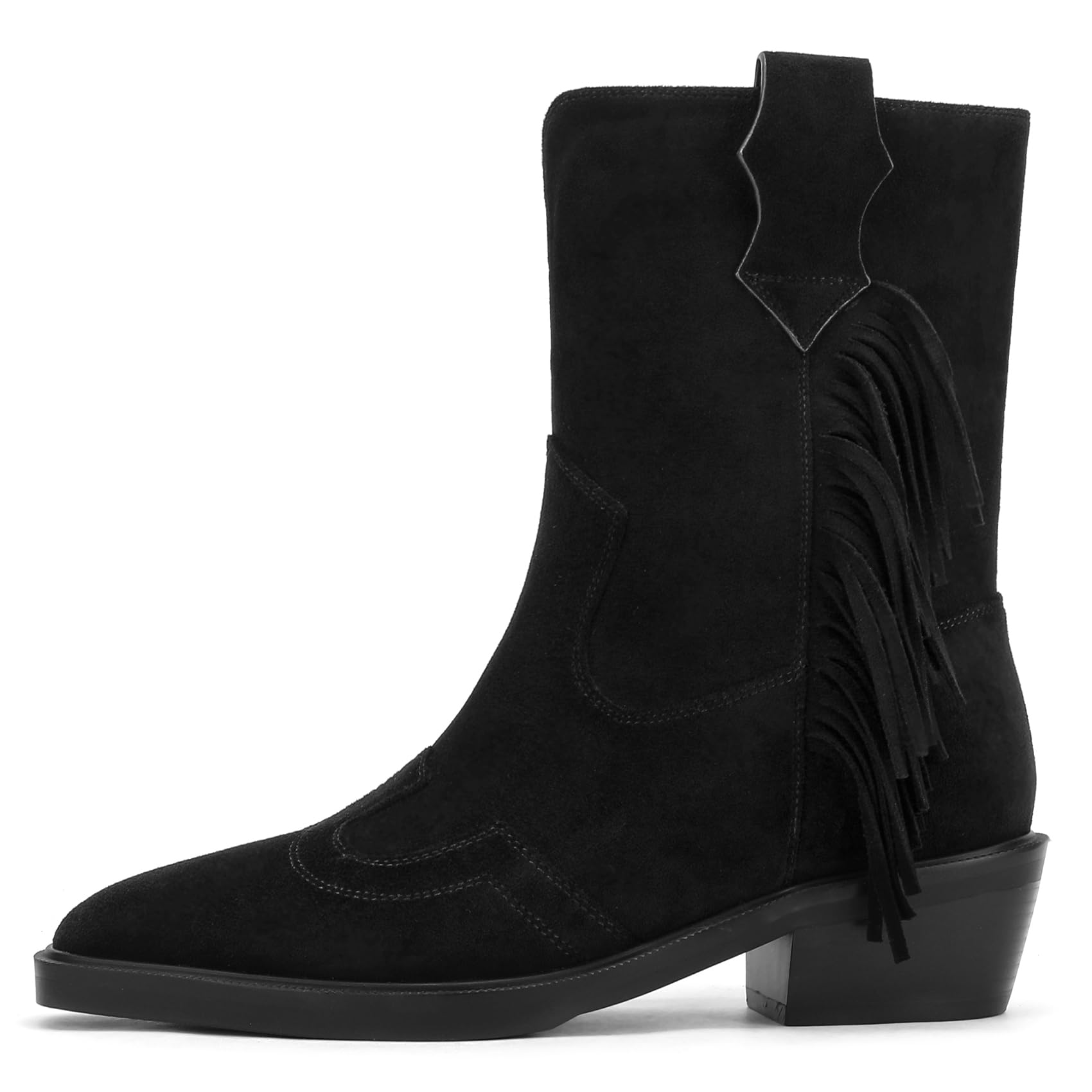The Sierra Fringe Mid-Calf Western Boot