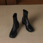 소피(The Sophie) 라운드토 스판 앵클부츠 (4cm) - 블랙