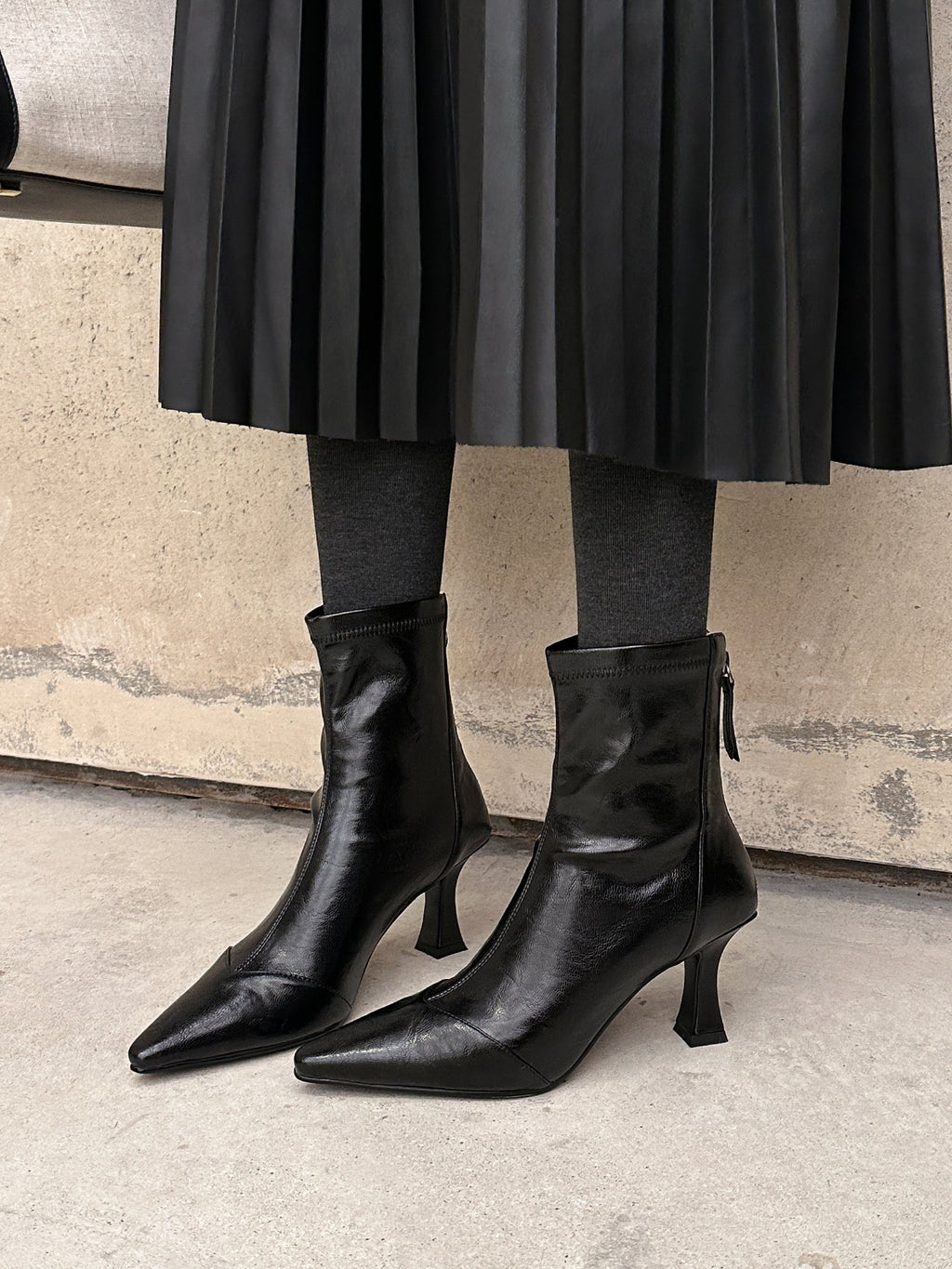 발렌티나 스틸레토 스판 앵클부츠 (7.5cm)