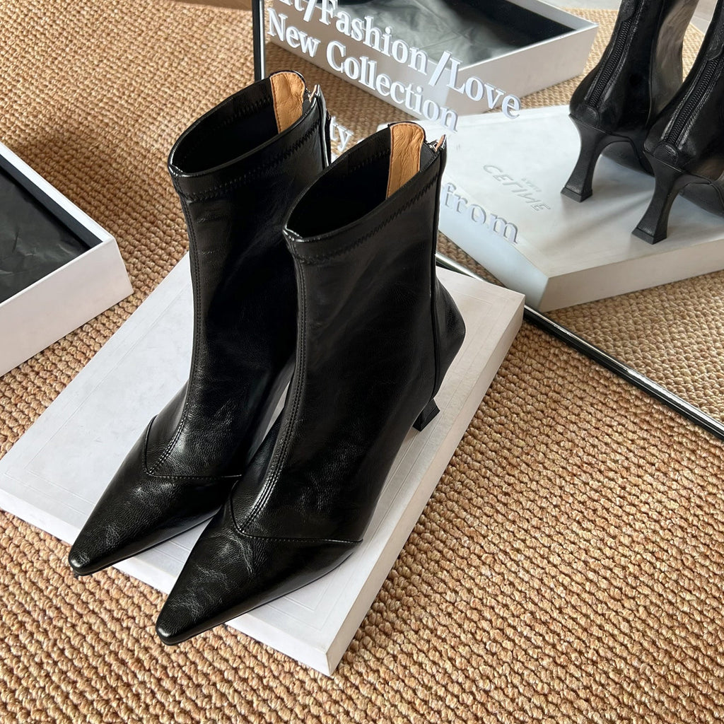 발렌티나 스틸레토 스판 앵클부츠 (7.5cm)