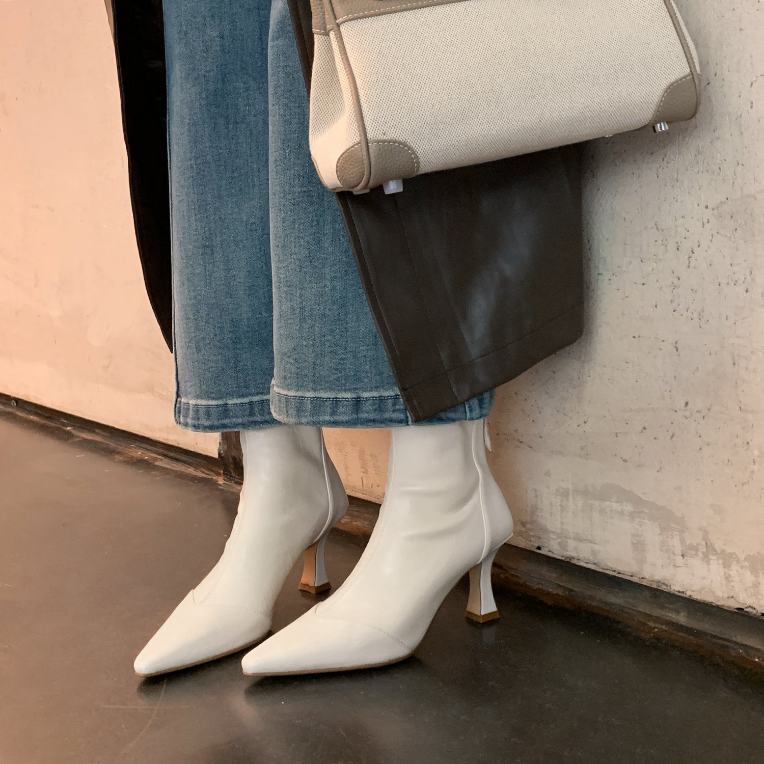 발렌티나 스틸레토 스판 앵클부츠 (7.5cm)