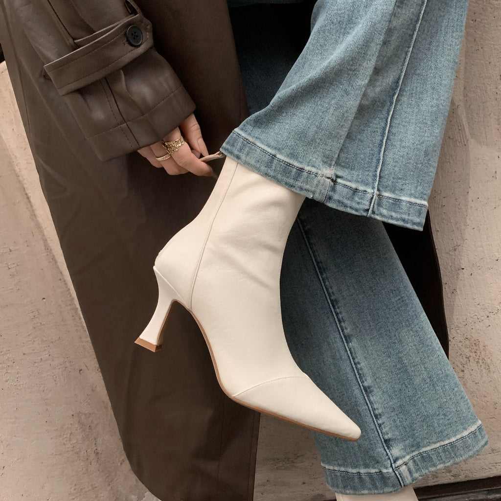 발렌티나 스틸레토 스판 앵클부츠 (7.5cm)