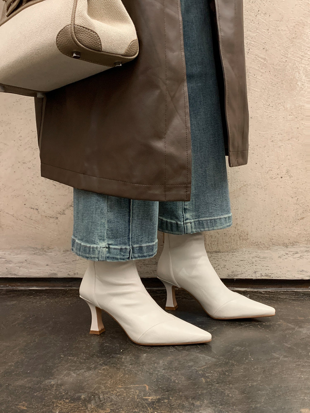 발렌티나 스틸레토 스판 앵클부츠 (7.5cm)